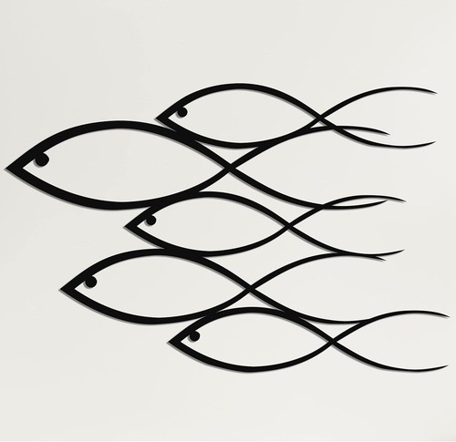 Fish family metal wall - fish,