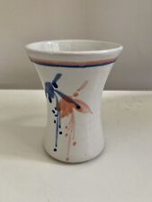 Louise Mulcahy  studio pottery mug delicate colours Fuschia Flowers Hand made