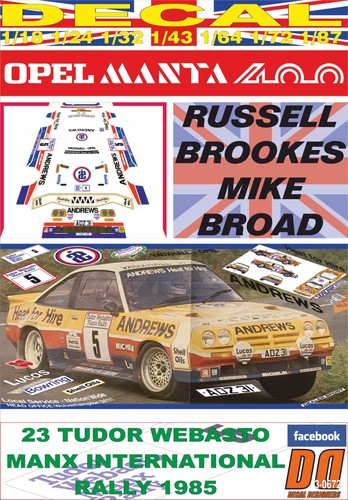 Decal opel manta - decal, r.brookes