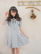 Ank Rouge grey front pocket set up dress check kawaii Japanese jfashion cute