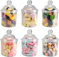 250ml Round Plastic Sweet Jars Favour Wedding party Candy Cart Party YOU CHOOSE