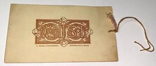 Rare Antique Victorian American Whist Game Score Card! Springfield, MA! 1890 US