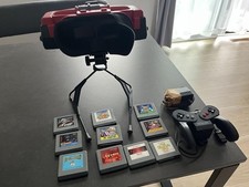 Nintendo Virtual Boy VB Console VUE-S-RA with 10 Games Tested