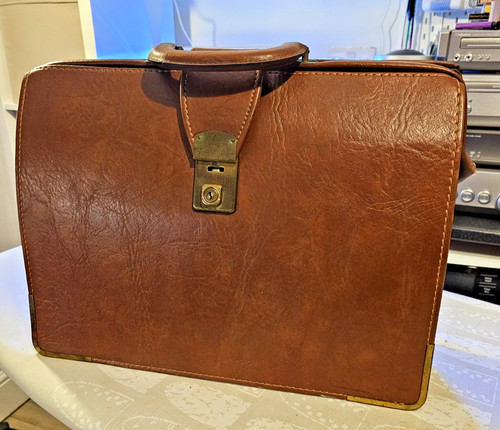 Vintage leather briefcase - vintage,