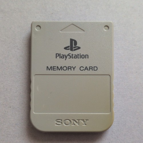 Ps1 memory card grey official - memory,