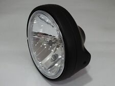 Clear Glass Headlight Black H4