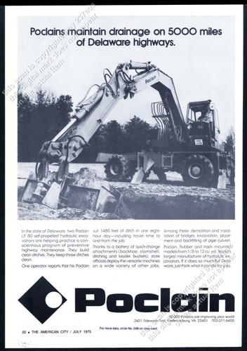 1975 poclain excavator - 1975, 80