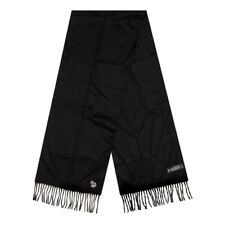 Paul Smith Mens Scarf Black Wool Zebra Logo