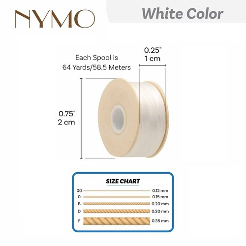 Nymo white beading thread - nymo,