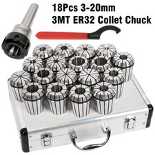 18x MT3 ER32 Collet Chuck Set