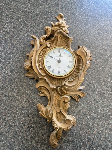 Antique ornate wall clock - antique,
