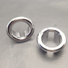 2x Hole Overflow Cover Chromed