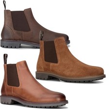 Hoggs Of Fife Banff Dealer Mens Boots Brown Leather Shoes Chelsea Boots