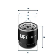 OIL FILTER 23.103.00 UFI
