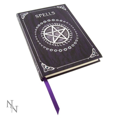 Embossed purple spell book - embossed,