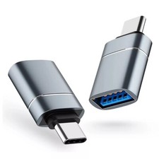 USB-C Male to USB-A 3.0 Female OTG Adapter 5Gbps Aluminium - UK Stock-3 Colours