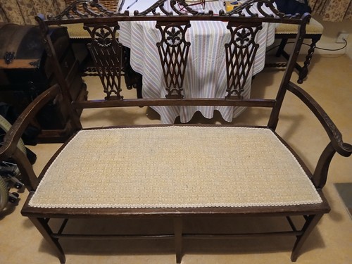 Vintage mahogany settle - vintage,