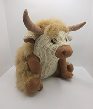 Dora Designs Doorstop Angus Highland Cow Plush 9" 23cm Tall Country Folk Farm