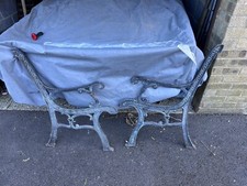 Garden Bench Seat Ends Pair Wrought Iron 