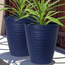 Planters Set of 2 Gloss Navy