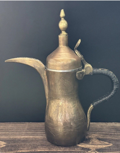 Vintage brass arabic dallah - vintage,