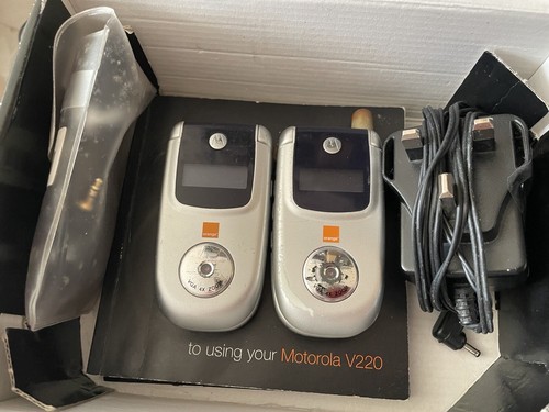 Motorola v220 silver - silver, (orange)