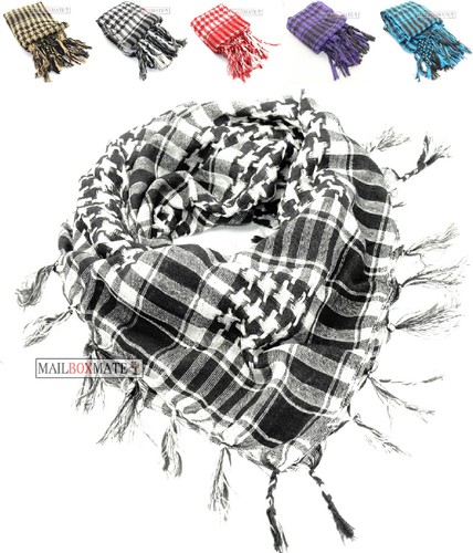 Black and white arab arafat - black,