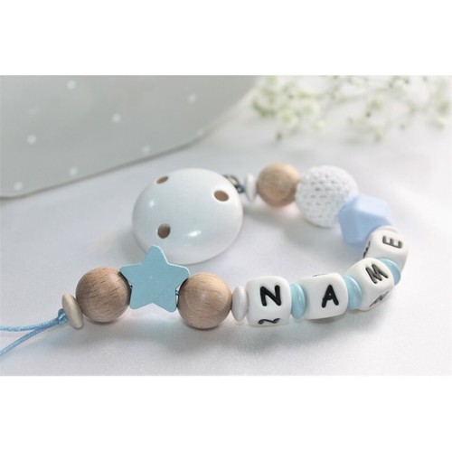 Personalised wooden dummy clip - personalised,