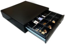 Cash Drawer with 5 Bills & 8 Removable Coins Tray | Auto-Open Cash Box