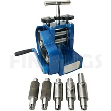 3" Rolling Mill Flattening Designs Gold Silver Ingots 7 rollers Jewellery Tool