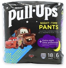 Huggies Disney Cars Pull Ups Night-Time Nappies Size 6 18 Pack X 1