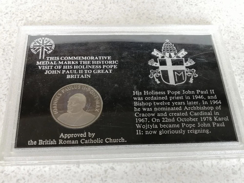 Medal 1982 pope john - 1982, paul