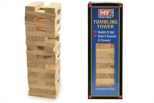 Tumble tower wooden stacking - wooden,