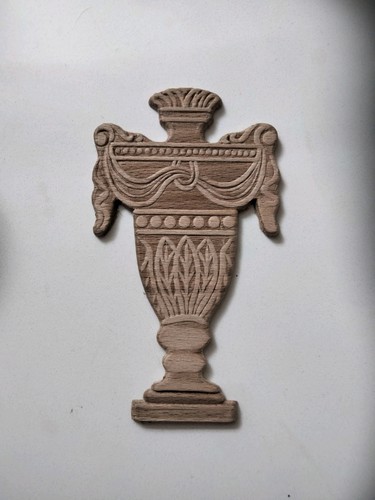 Wooden greek urn 12cm 5cm - wooden,