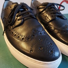 Grenson Mens Trainer Leather Brogues Black UK 8 EU 42 Excellent Condition