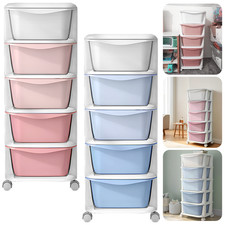 5 Drawers Rolling Storage Cart