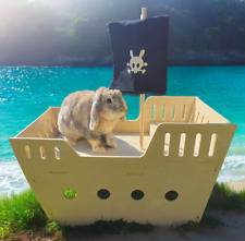 Pawsome Pods Rabbit Guinea Pig Small pet bed Pirate Ship Hideaway Hutch Tunnel