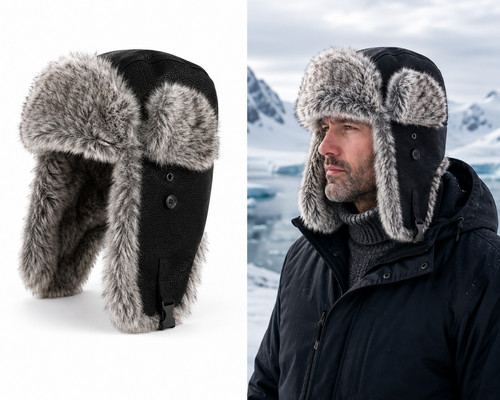 Black polar trapper - polar,