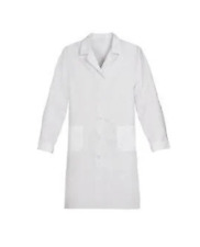 White Adult Lab Wearhouse Coat Unisex Doctors Coat Student Laboratory Uniform