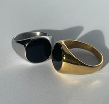 Men's Black Onyx Gold and