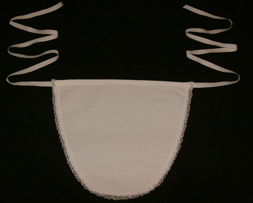 White waist apron - white,