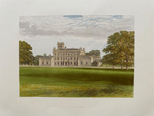 1880 Antique Print: Locko Park, near Spondon, Derbyshire after Lydon