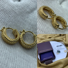 Monica Vinader Heirloom Huggie Earrings 18k Gold Vermeill RRP £85