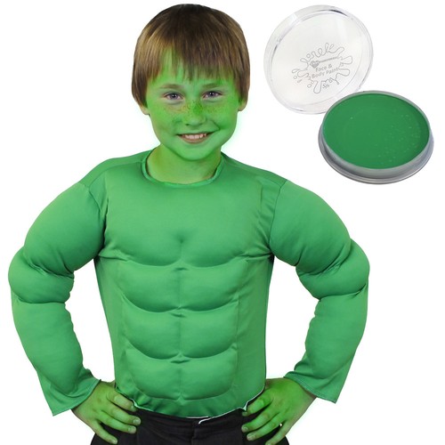 Child green muscle chest top - child,