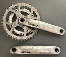 Shimano Deore FC-M510 Crankset.  Silver.  Old and tatty ! 