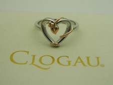 Welsh Clogau Silver & 9ct Rose Gold Tree of Life Vine Heart Ring RRP £139 size P