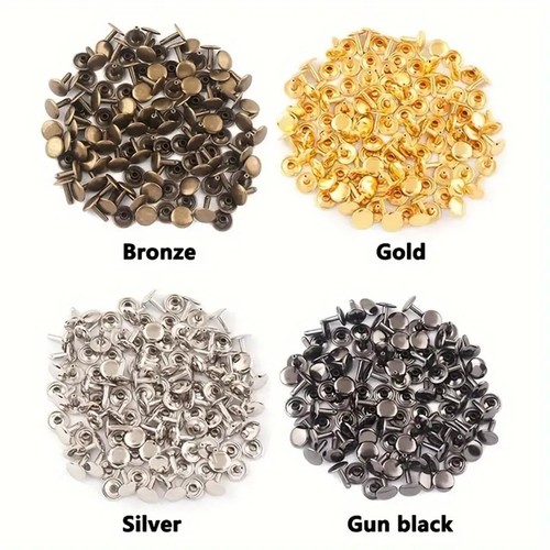 Double cap rivets brass - cap,