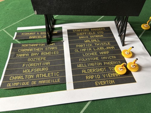 Subbuteo c158 scoreboard team - subbuteo,