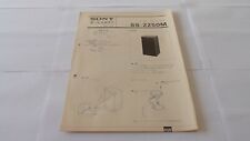 SONY SS-2250M Speakers Original Technical Guide