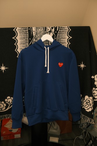 Cdg play blue hoodie - blue,